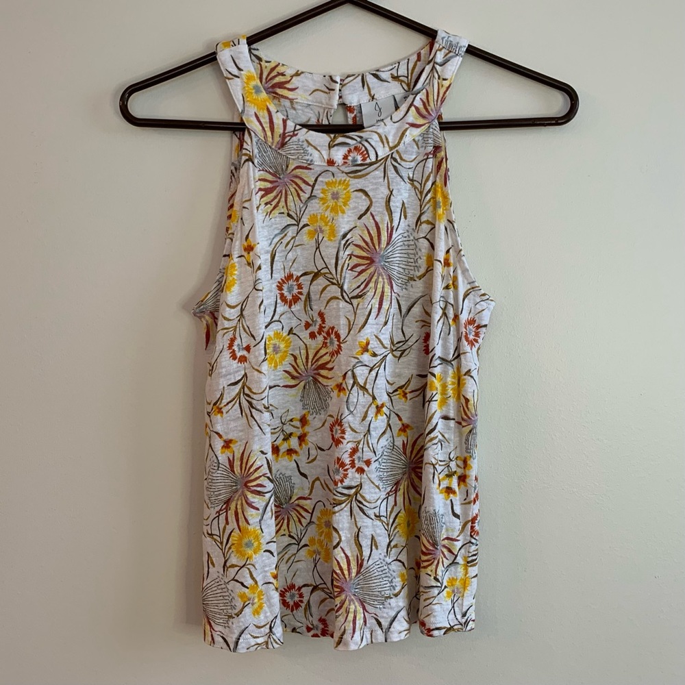 Joie prairie floral print summer tank top .